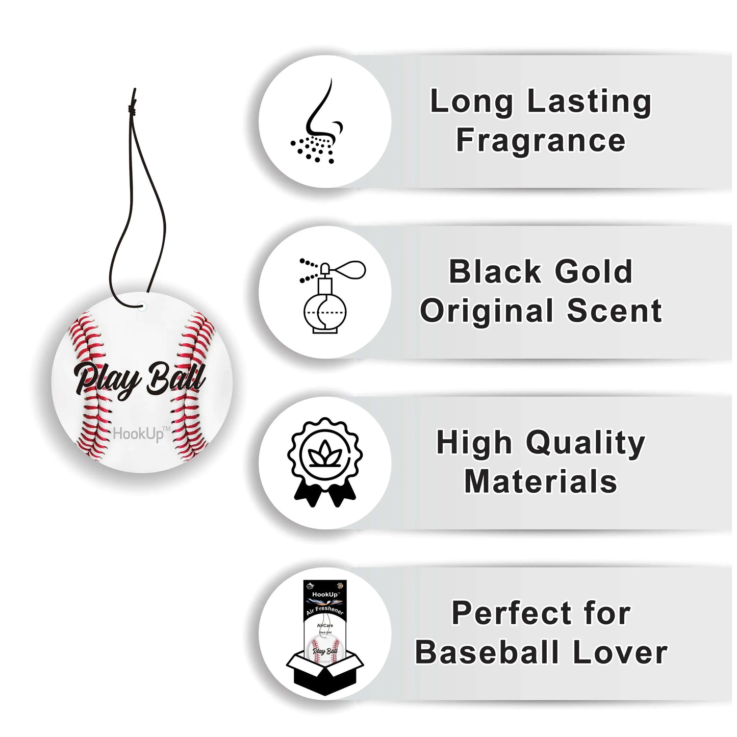 Baseball Air Freshener (4 Pack)