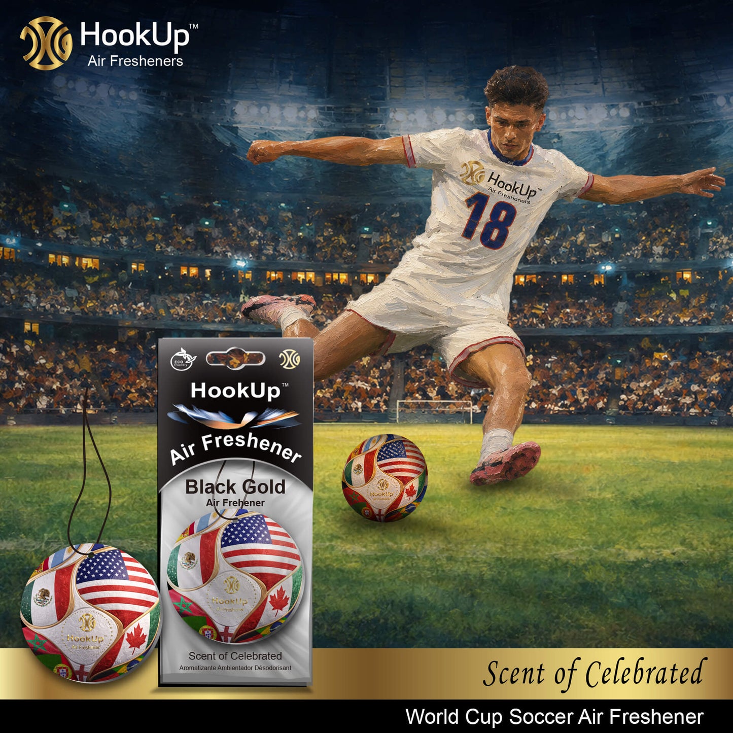 World Cup Soccer Air Freshener (4Pack)